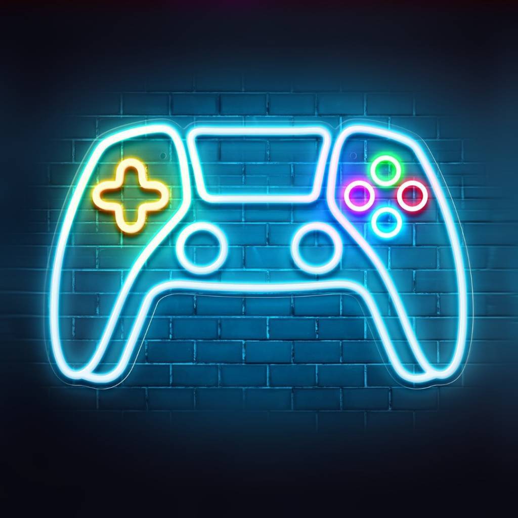 Letrero de neón gamer