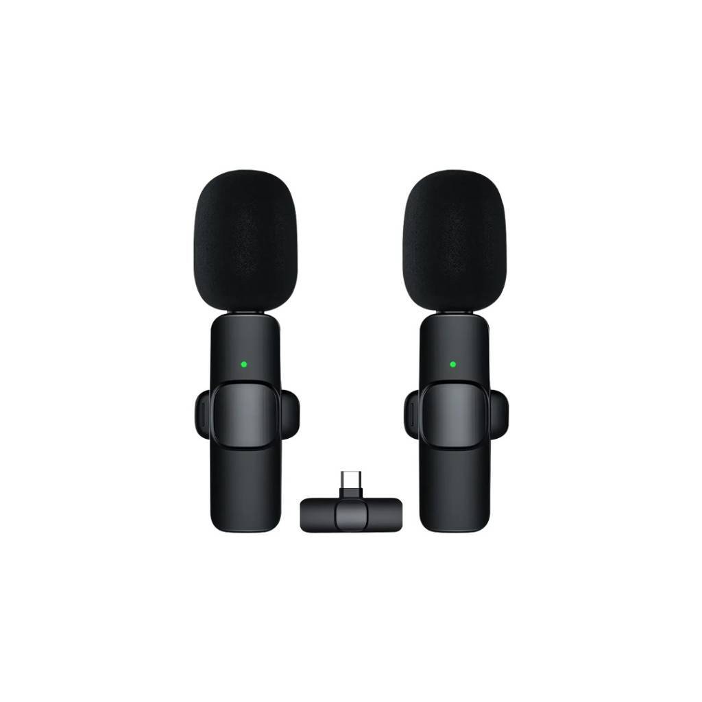 SET DOS MICROFONOS SOLAPEROS INALAMBRICOS TIPO C