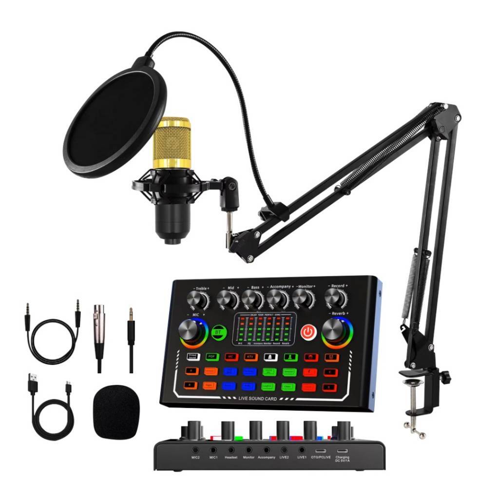 KIT DE STREAMING CON INTERFAZ RGB Y MICRÓFONO