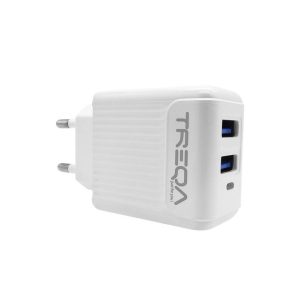 Cargador treqa USB doble 3.1A