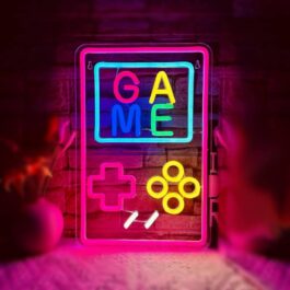 Letrero de neón gamer