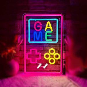 Letrero de neón gamer