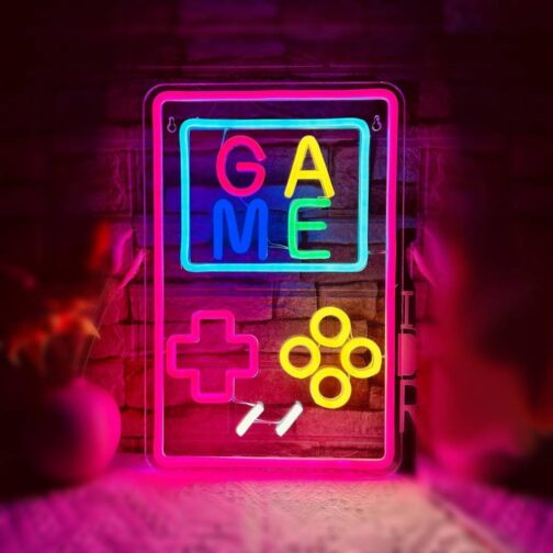 Letrero de neón gamer