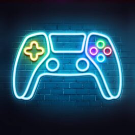 Letrero de neón gamer
