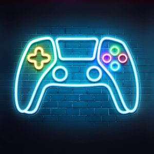 Letrero de neón gamer