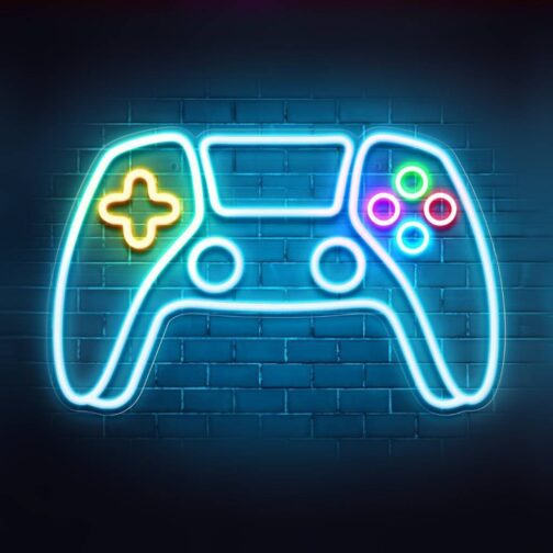 Letrero de neón gamer