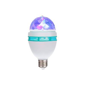 LÁMPARA BOLA DE LUCES LED RGB GIRATORIA