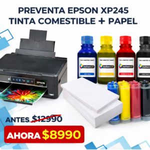 PREVENTA Epson XP245 Sistema Continuo Tinta Y Papel Comestible