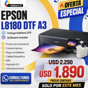 Epson L8180 EcoTank Sistema Continuo DTF + Software